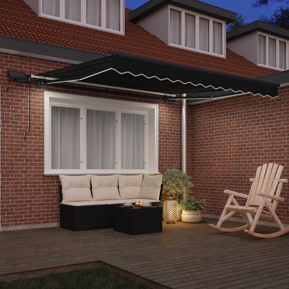 Tenda Retrattile Nero 350 x 250 cm Tessuto