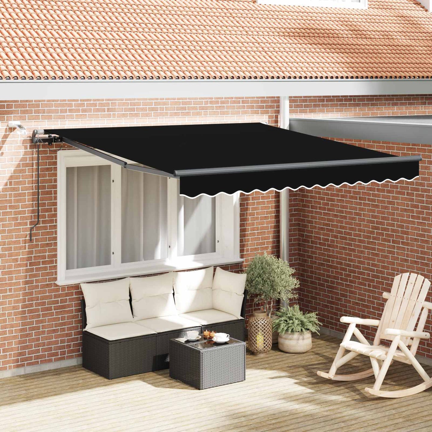 Tessuto per Tenda con Nero 350 x 250 cm Poliestere