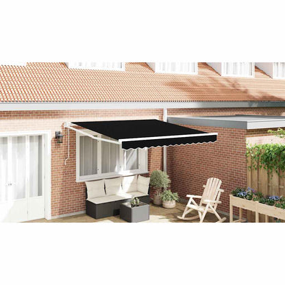 Tenda Retrattile Nero 350 x 250 cm Tessuto