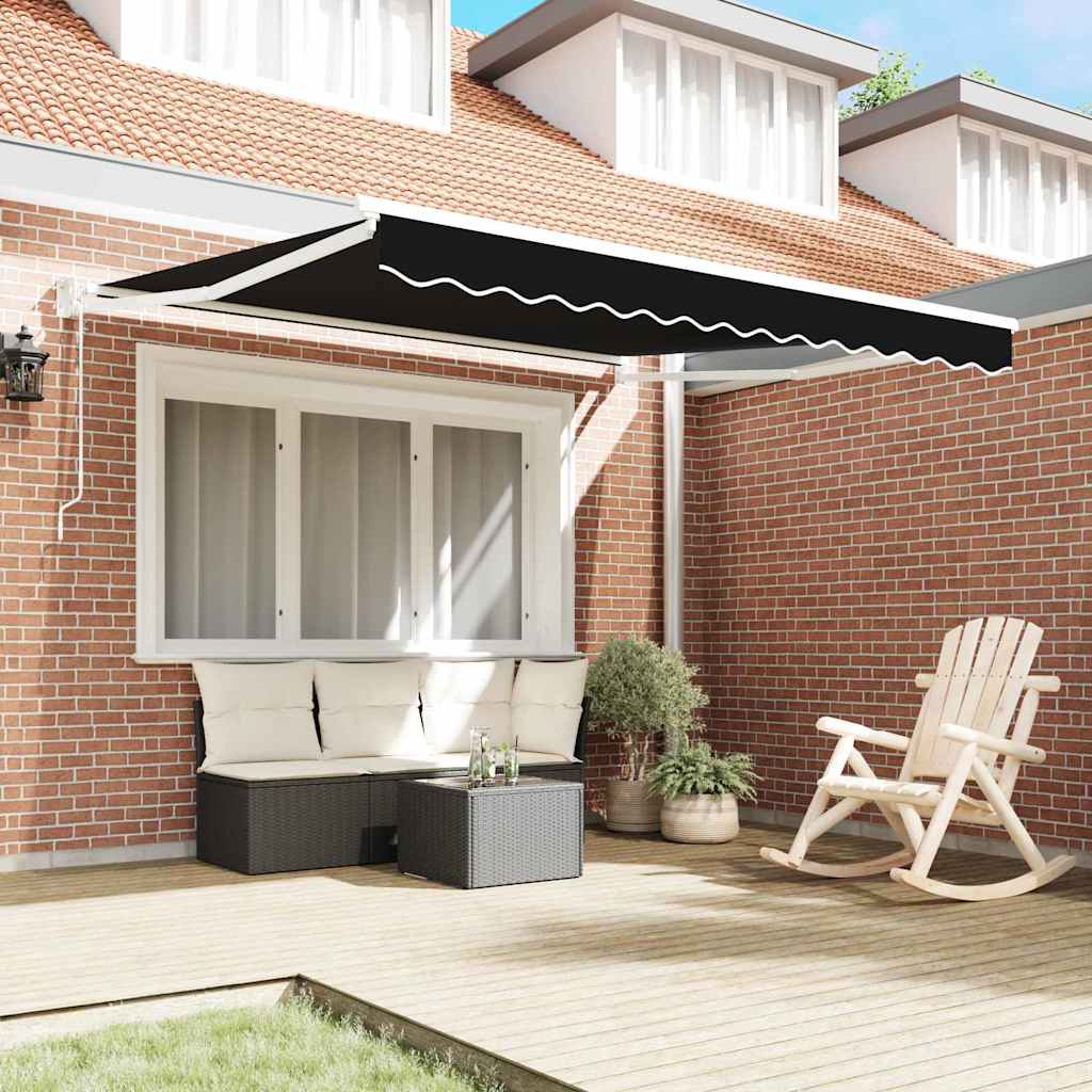 Tenda Retrattile Nero 350 x 250 cm Tessuto