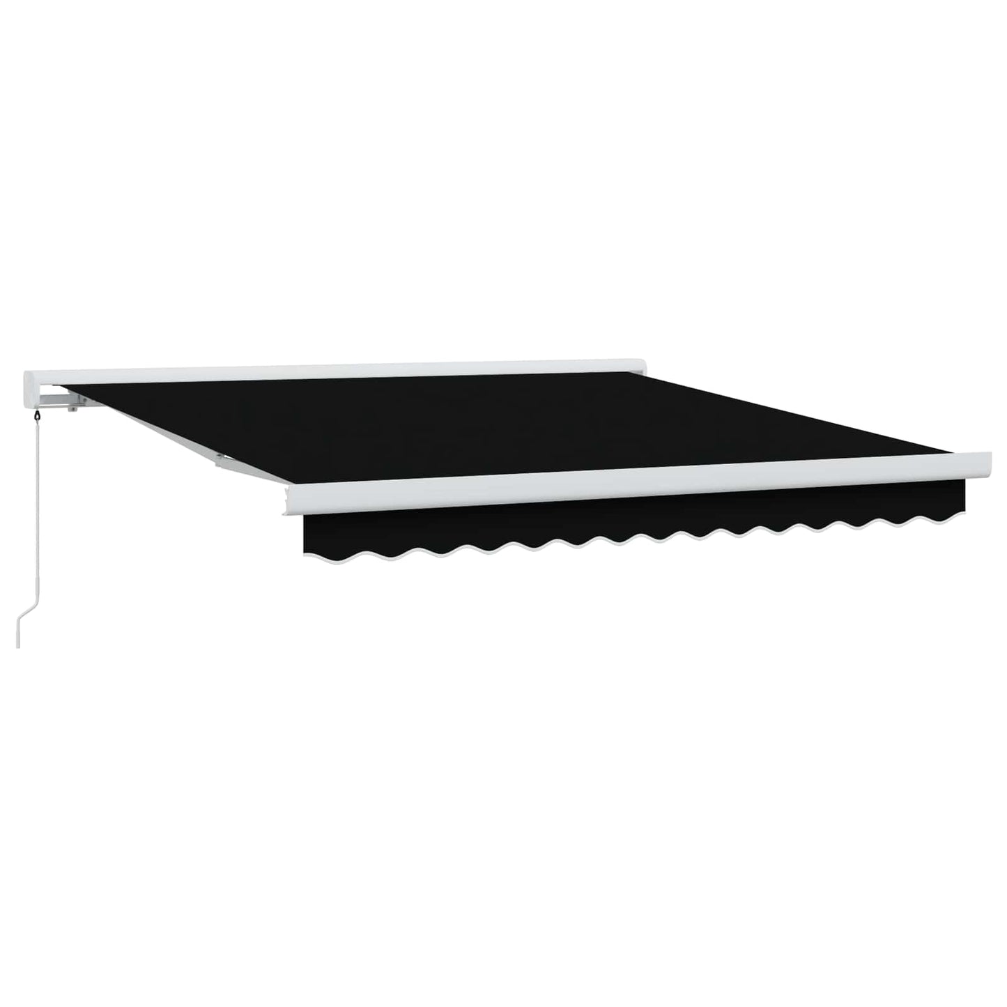 Tenda Retrattile Nero 350 x 250 cm Tessuto e Metallo