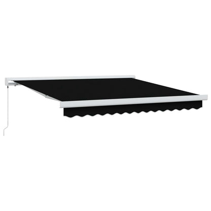 Tenda Retrattile Nero 350 x 250 cm Tessuto e Metallo