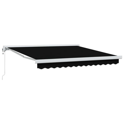 Tenda da Sole Nero 350 x 250 cm Poliestere e Alluminio