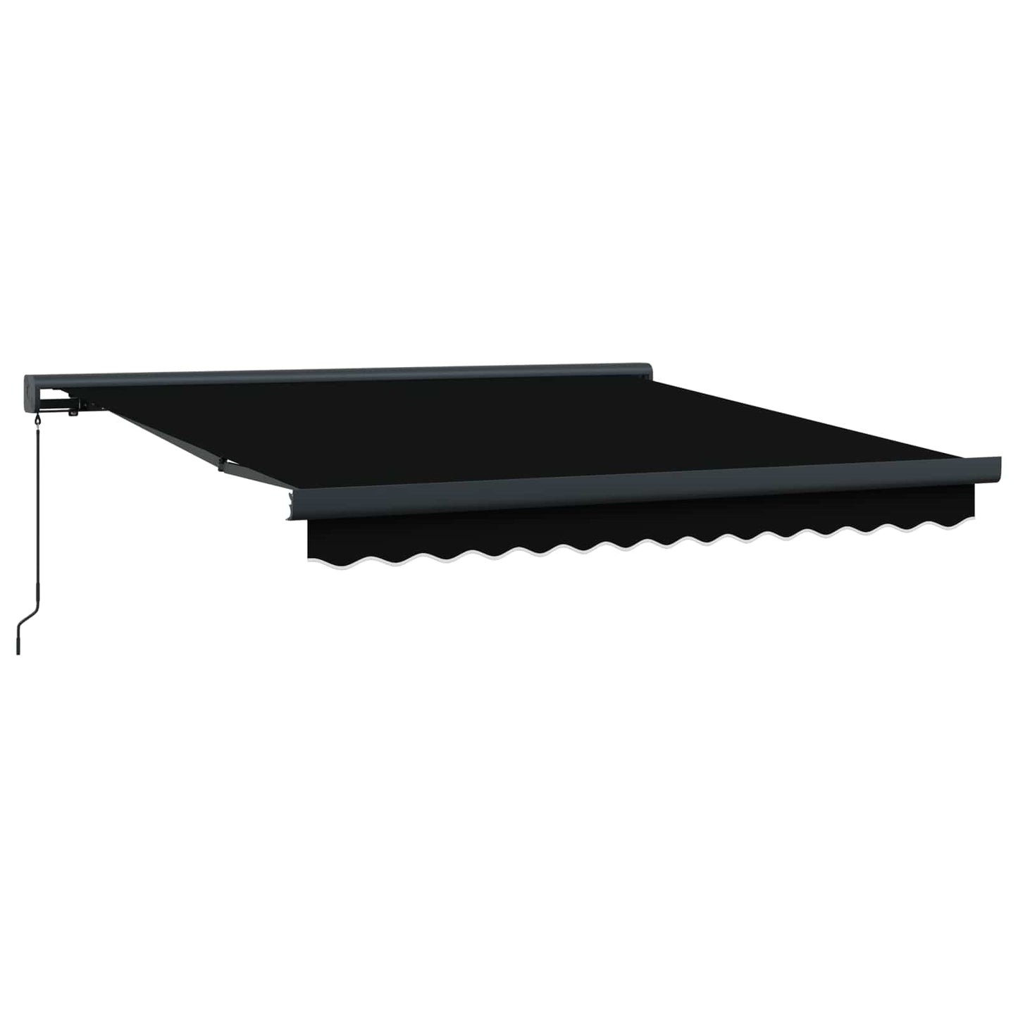 Tenda Retrattile Nero 350 x 250 cm Tessuto e Metallo