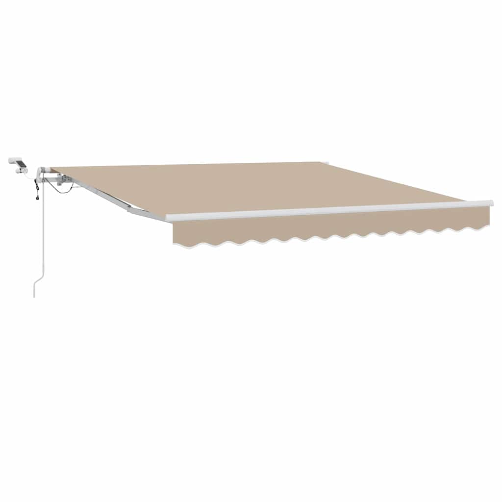 Tenda Retrattile Beige 350 x 250 cm Poliestere e Metallo