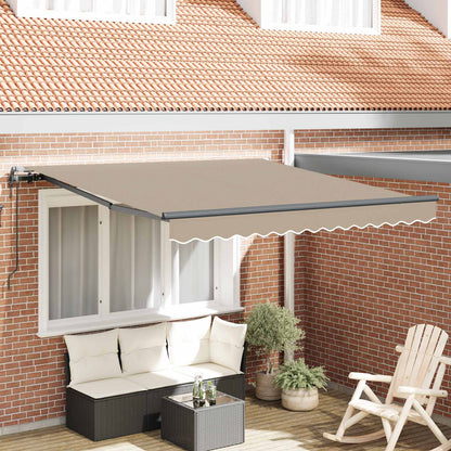 Tenda Retrattile Beige 350 x 250 cm Tessuto e Alluminio