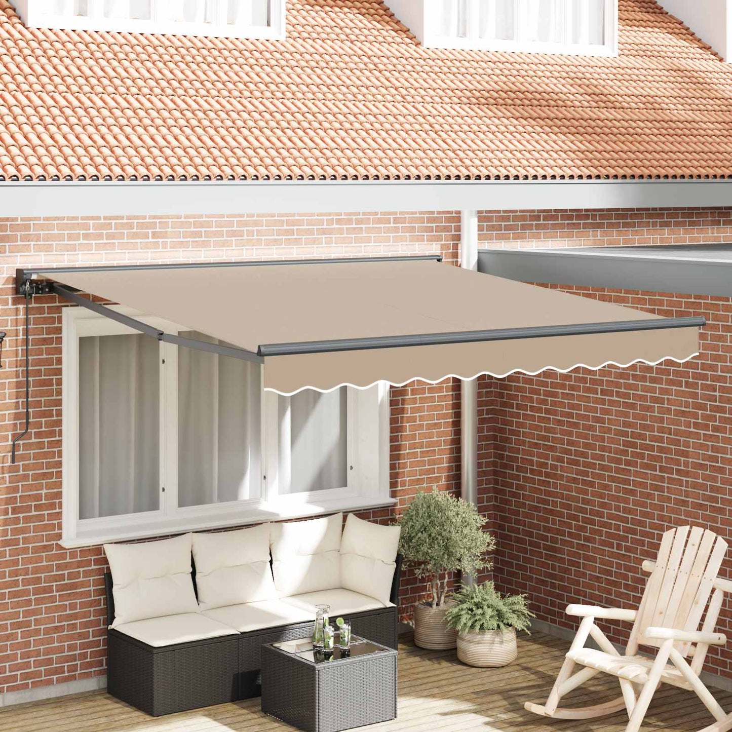 Struttura della tenda Beige 350 x 250 cm