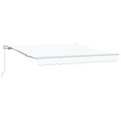Tenda Retrattile Bianco 350 x 250 cm Poliestere e Alluminio