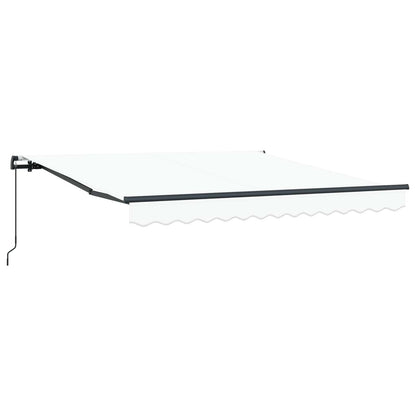 Tenda Retrattile Bianco 350 x 250 cm Poliestere e Acciaio