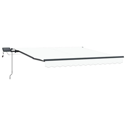 Tenda Retrattile Bianco 350 x 250 cm Tessuto