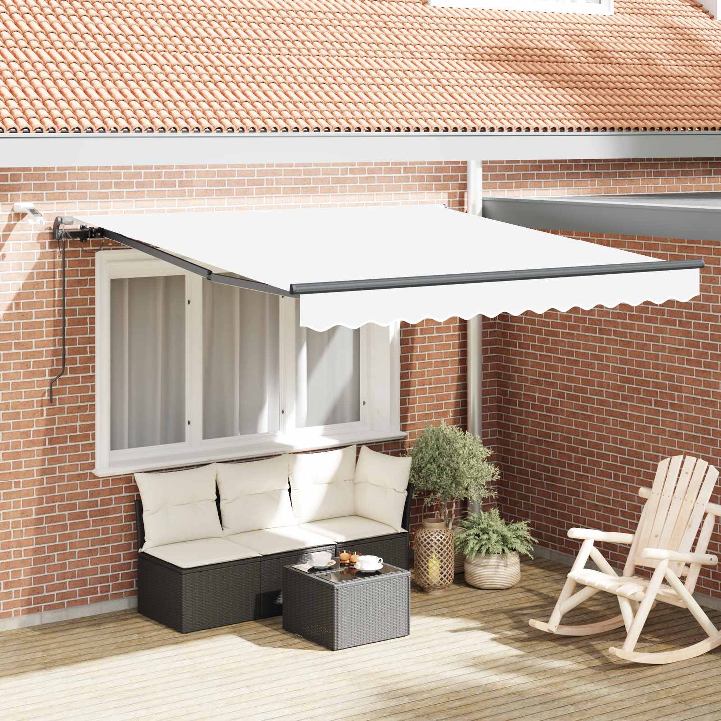Tessuto per Tenda con Bianco 350 x 250 cm Poliestere