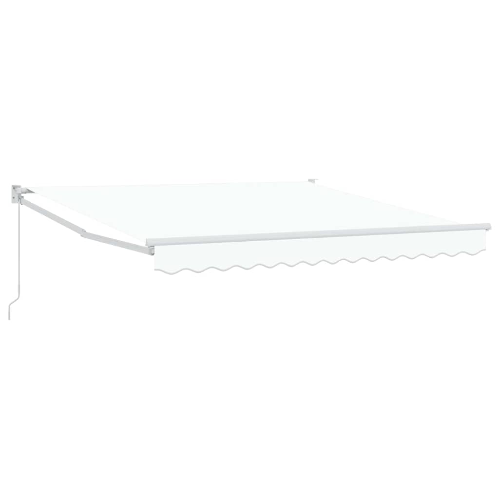 Tenda Retrattile Bianco 350 x 250 cm Poliestere e Alluminio