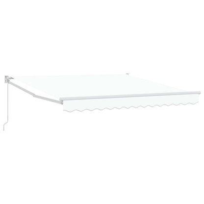 Tenda Retrattile Bianco 350 x 250 cm Poliestere e Alluminio