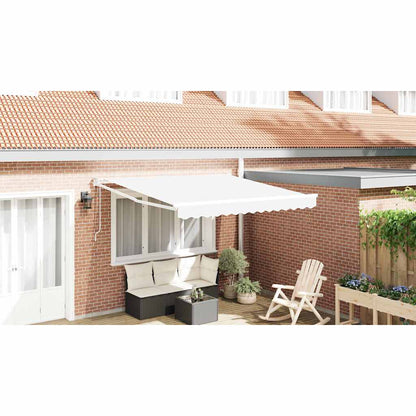 Tenda Retrattile Bianco 350 x 250 cm Tessuto