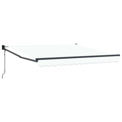 Tenda Retrattile Bianco 350 x 250 cm Poliestere e Alluminio