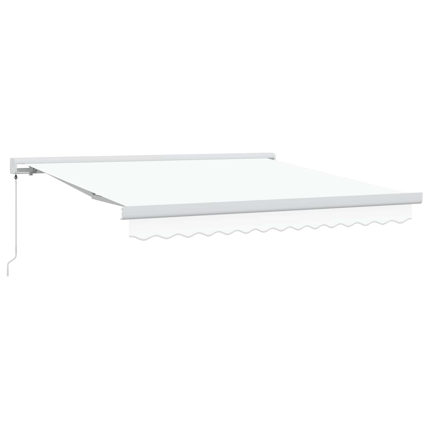 Tenda Retrattile Bianco 350 x 250 cm Tessuto e Metallo