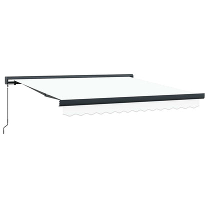 Tenda Retrattile Bianco 350 x 250 cm Tessuto e Metallo