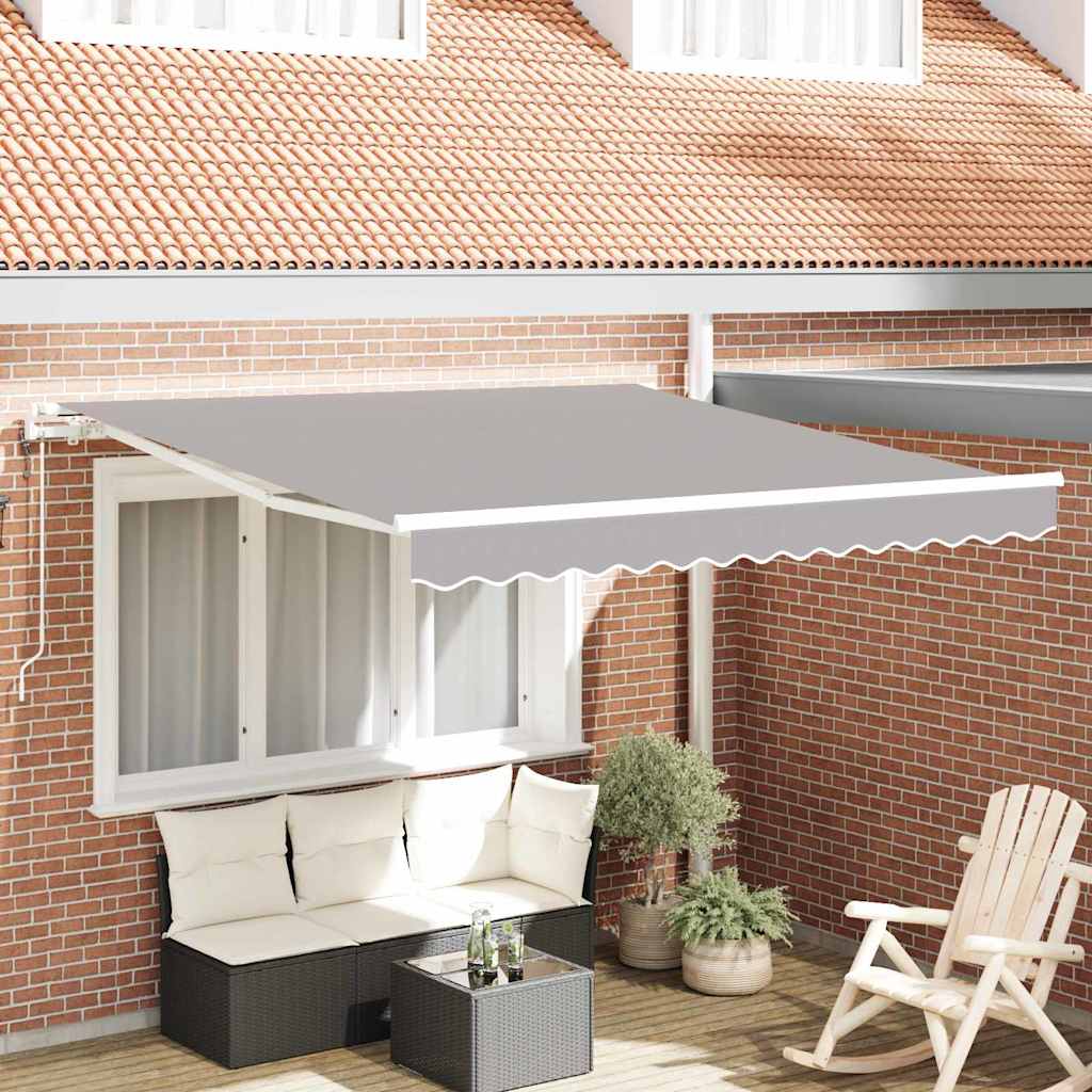 Tettuccio Elettrico Retrattile Grigio chiaro 350 x 250 cm