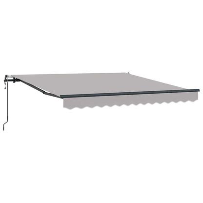 Tenda Retrattile Grigio chiaro 350 x 250 cm Tessuto e Alluminio