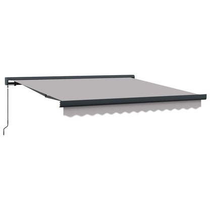 Tenda Retrattile Grigio chiaro 350 x 250 cm Tessuto e Metallo