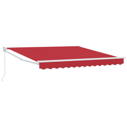 Tenda Retrattile Rosso 350 x 250 cm Poliestere e Alluminio