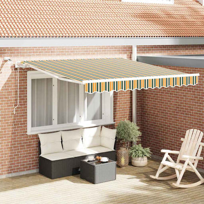 Tenda Retrattile Verde e Giallo 350 x 250 cm