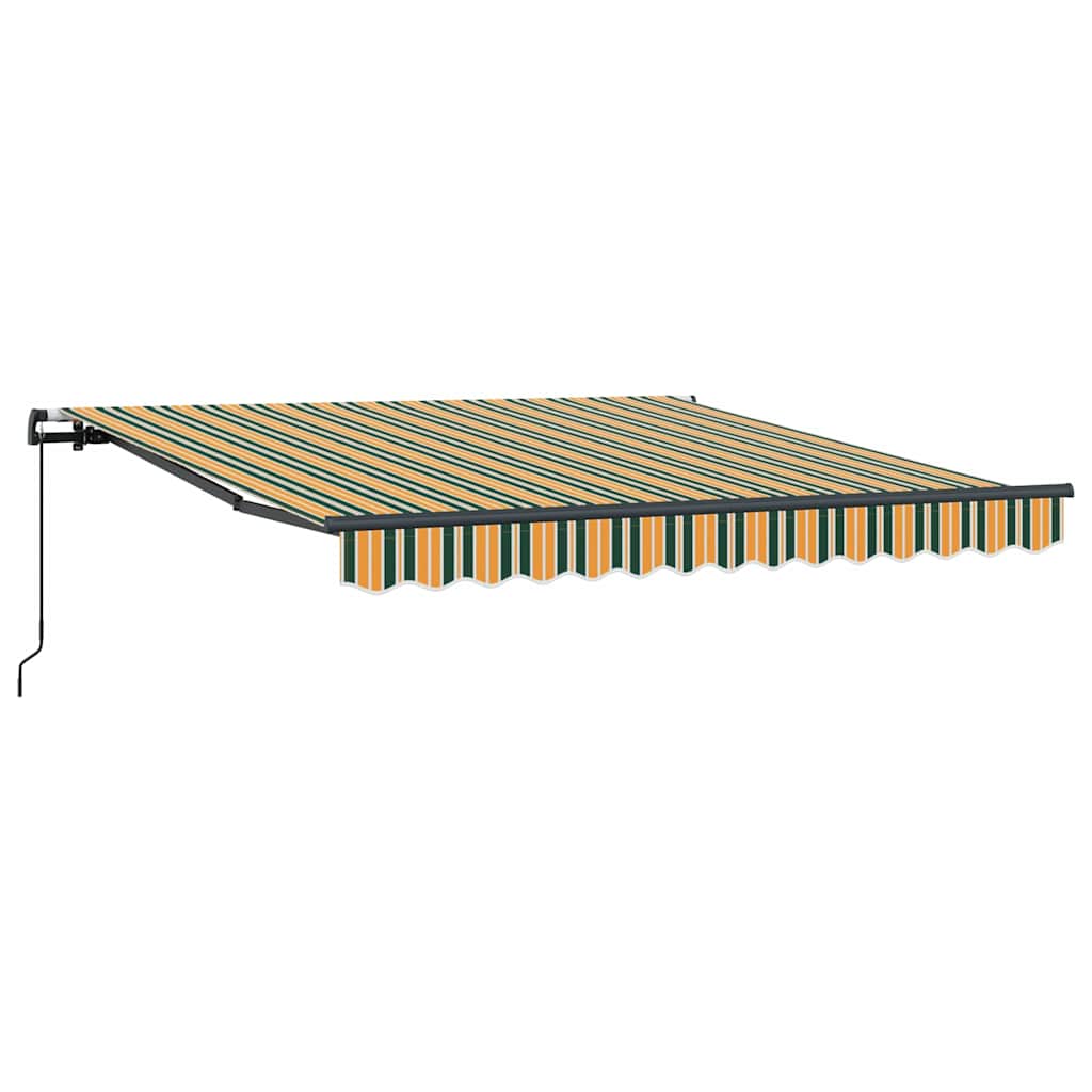Tenda Retrattile Verde e Giallo 350 x 250 cm
