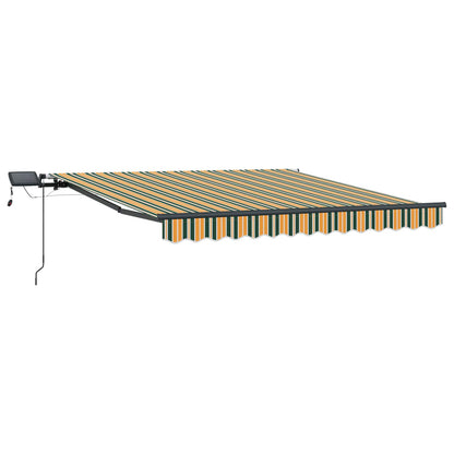 Tenda Retrattile Verde e giallo 350 x 250 cm Tessuto