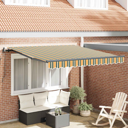 Tenda Retrattile Verde e Giallo 350 x 250 cm