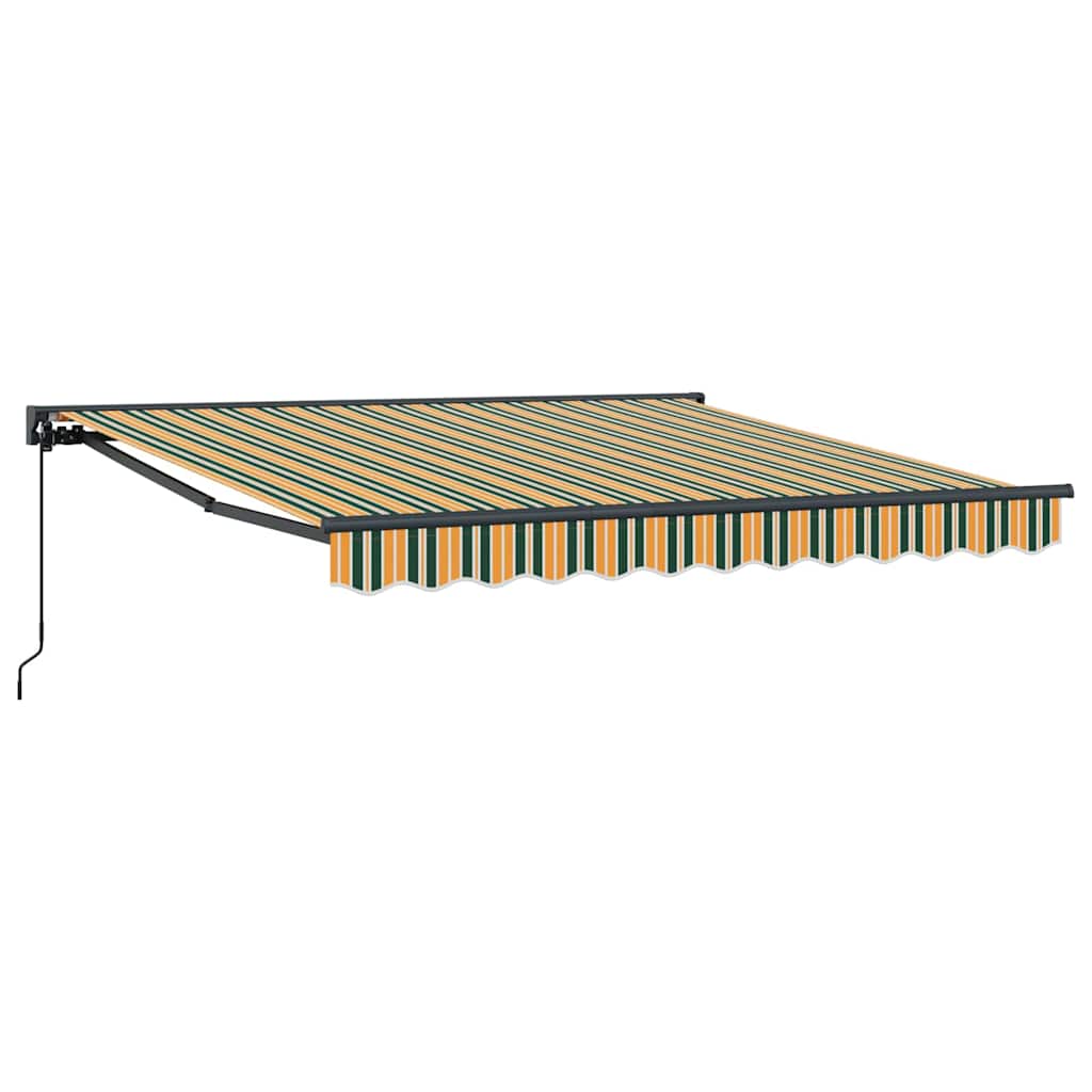 Tenda Retrattile Verde e Giallo 350 x 250 cm