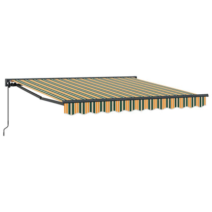 Tenda Retrattile Verde e Giallo 350 x 250 cm
