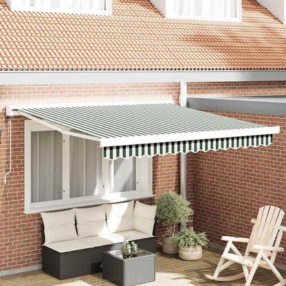 Tenda da Sole Verde e Bianco 350 x 250 x 165 cm