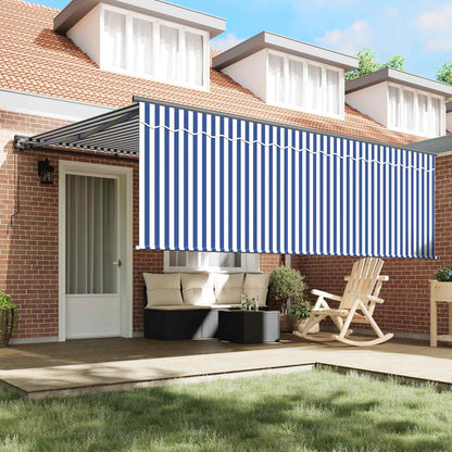 Tenda Retrattile Blu e Bianco 400 Ãƒâ€” 300 cm