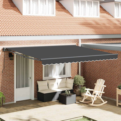 Tenda Retrattile Antracite 400 ÃƒÆ’Ã¢â‚¬â€ 300 cm Alluminio e Tessuto