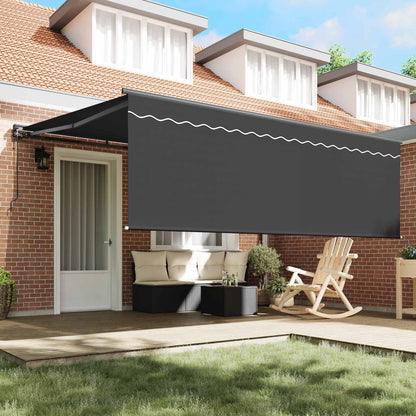 Tenda Retrattile Antracite 400 ÃƒÆ’Ã¢â‚¬â€ 300 cm Poliestere e Alluminio