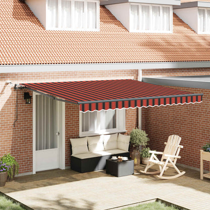 Tessuto per Tenda arancione e marrone 400 Ãƒâ€” 300 cm Poliestere