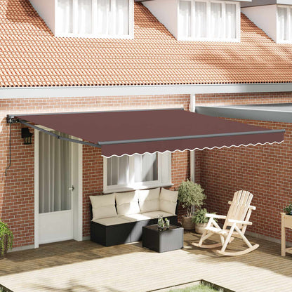 Tenda Retrattile Marrone 400 Ãƒâ€” 300 cm Alluminio e Tessuto