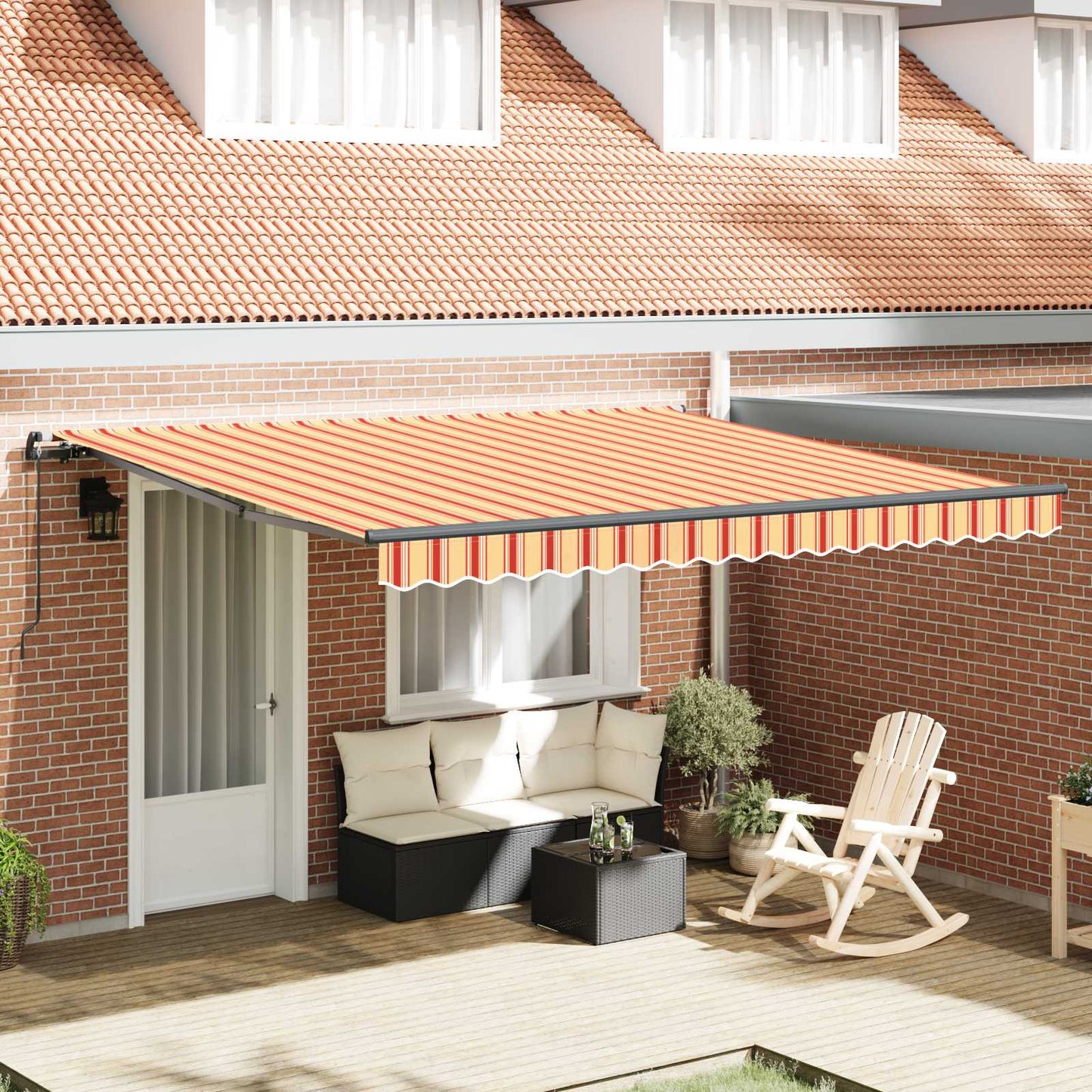 Tenda Retrattile Giallo e Arancione 400 Ãƒâ€” 300 cm