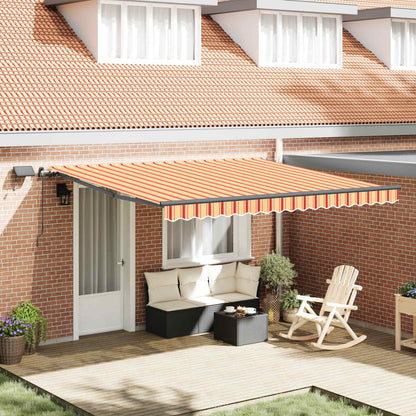 Tenda Retrattile giallo e arancione 400 Ã—300 cm Tessuto
