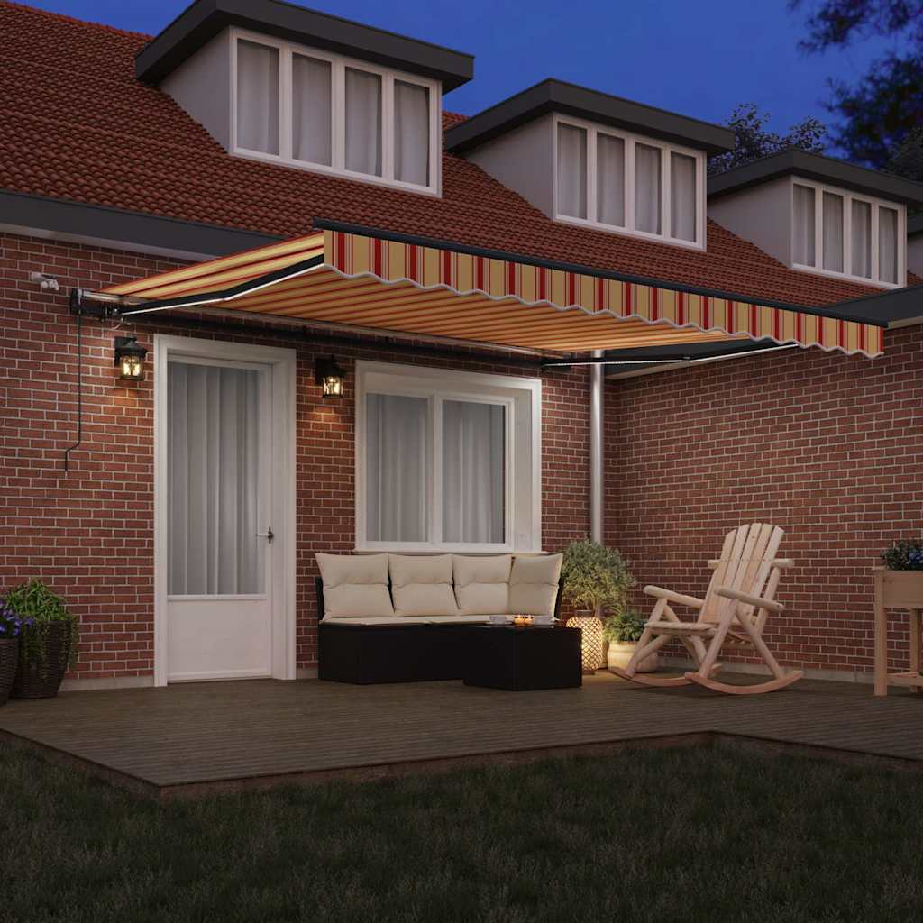 Tessuto per Tenda Giallo e Arancione 400 Ãƒâ€” 300 cm Poliestere