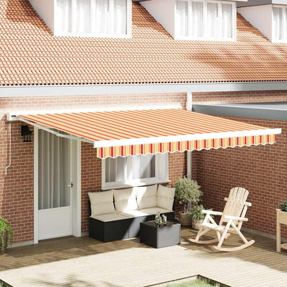Tenda Retrattile Giallo e Rosso 400 Ã— 300 cm Tessuto e Metallo