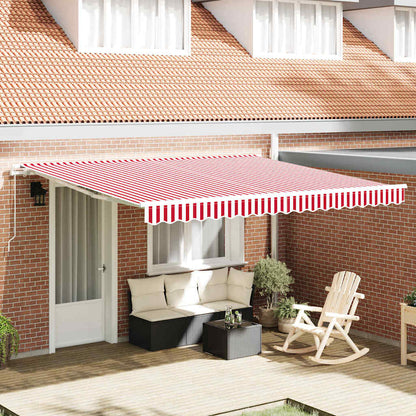 Tenda Retrattile Rosso e Bianco 400 Ã— 300 cm