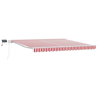Tenda Retrattile con Rosso e bianco 400 Ãƒâ€”300 cm Tessuto