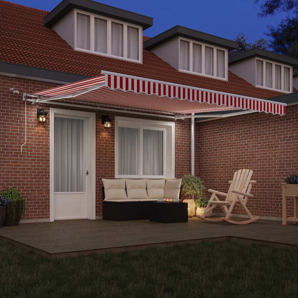 Tenda Retrattile Rosso e Bianco 400 Ã— 300 cm