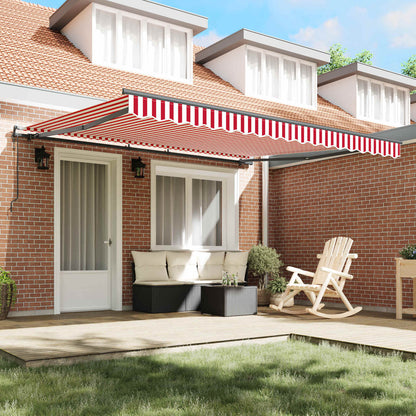 Tenda Retrattile Rosso e Bianco 400 Ã— 300 cm