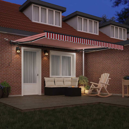 Tessuto per Tenda con Rosso e Bianco 400 Ãƒâ€” 300 cm Poliestere