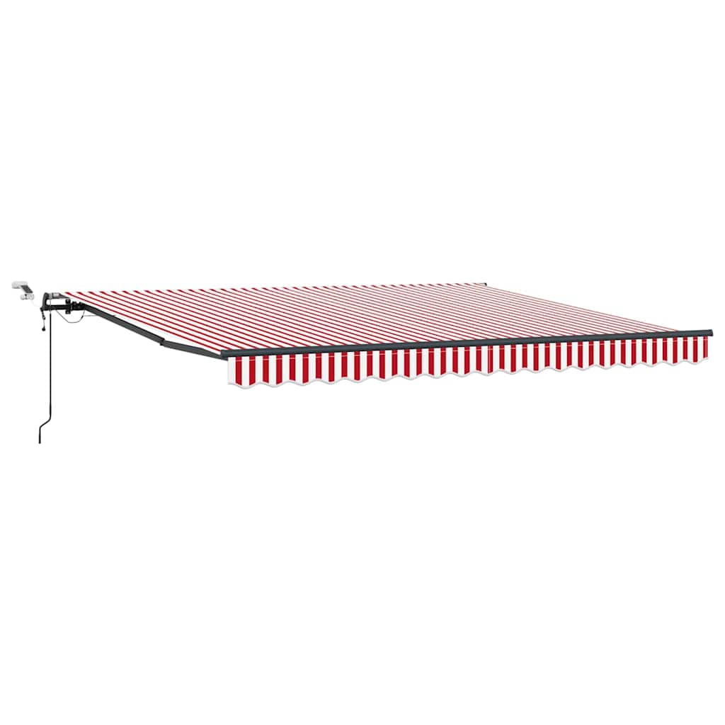 Tessuto per Tenda con Rosso e Bianco 400 Ãƒâ€” 300 cm Poliestere