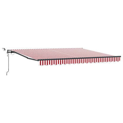 Tessuto per Tenda con Rosso e Bianco 400 Ãƒâ€” 300 cm Poliestere