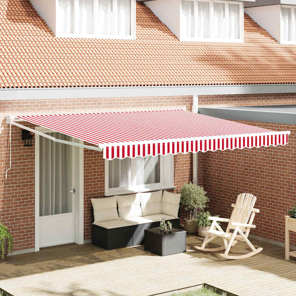 Tenda Retrattile Rosso e Bianco 400 Ã— 300 cm