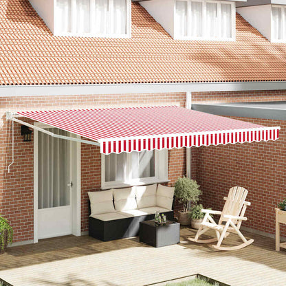 Tenda Retrattile Rosso e Bianco 400 Ã— 300 cm